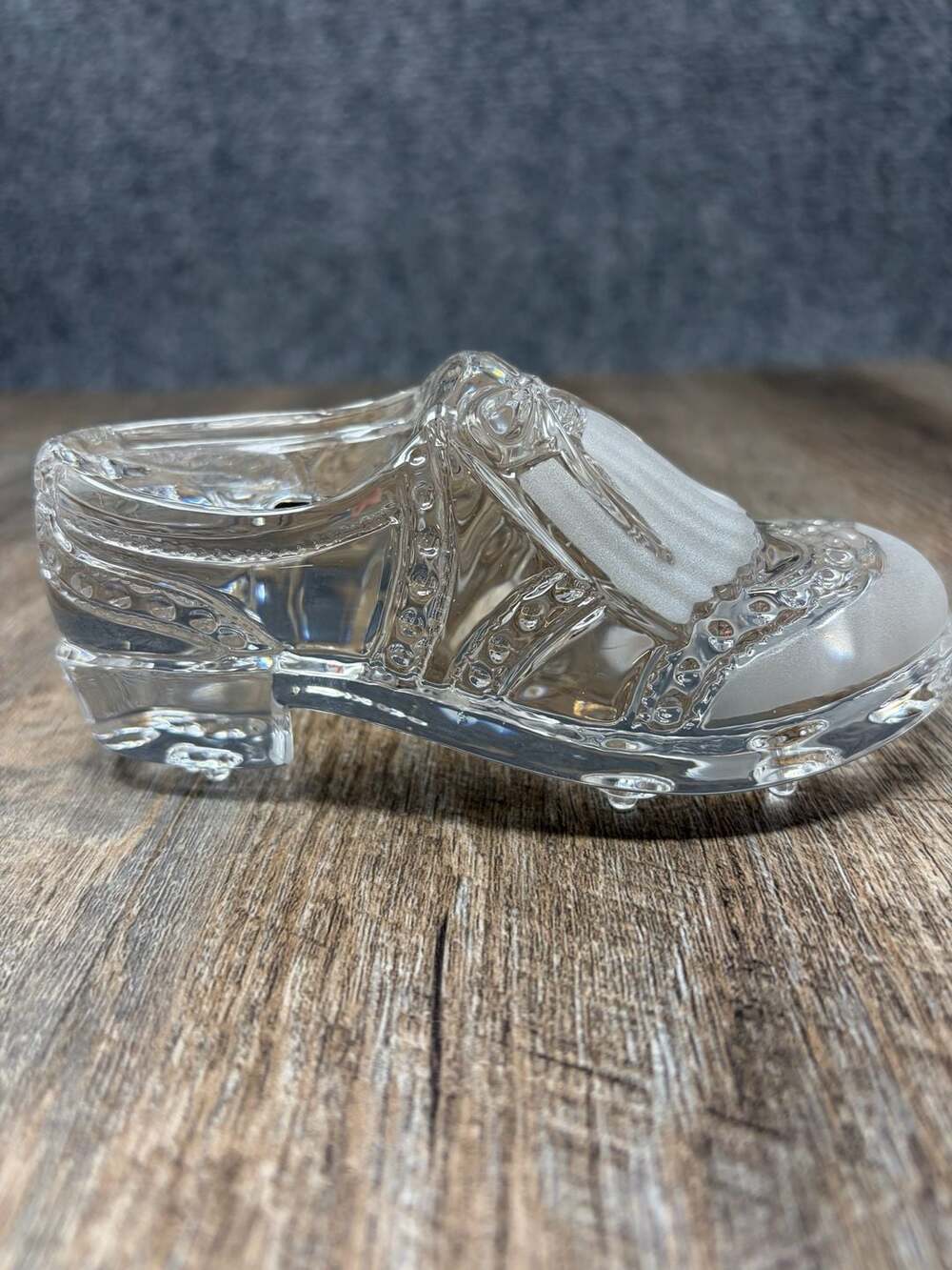 Nachtman Germany Lead Crystal Golf Shoe - Crystal Paperweight - Frosted Details
